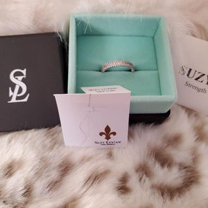 Suzy Levian Micro Pave CZ Ring, Size 7.5